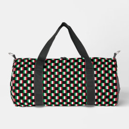 Muster für überprüfte Italienische Flagge Duffle Bag