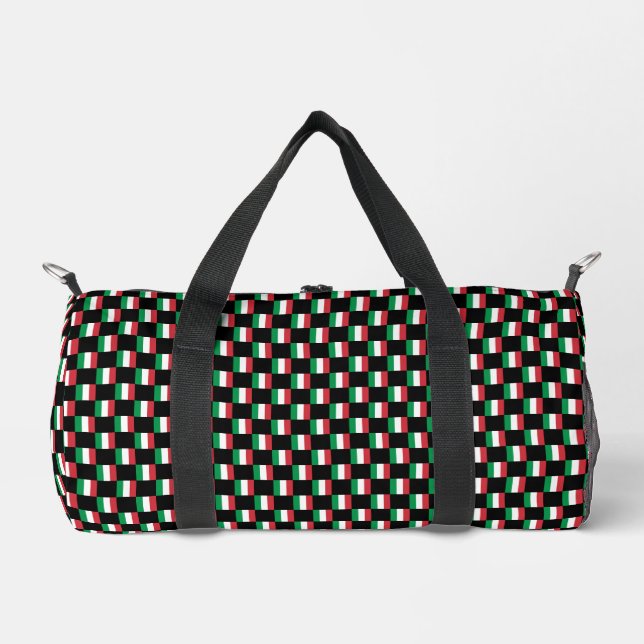 Muster für überprüfte Italienische Flagge Duffle Bag (Vorderseite)