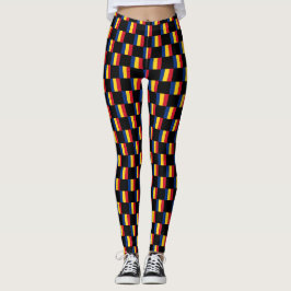 Muster für überprüfte rumänische Flaggen Leggings