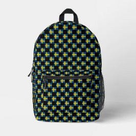 Muster für überprüfte schwedische Flaggen Bedruckter Rucksack