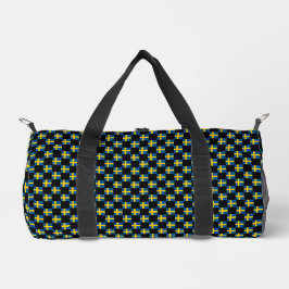 Muster für überprüfte schwedische Flaggen Duffle Bag