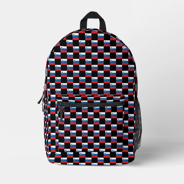 Muster für überprüfte slowenische Flagge Bedruckter Rucksack (Vorderseite)