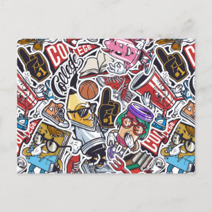 Muster für Uni-Comicen Postkarte