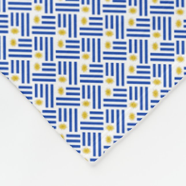 Muster für Uruguay-Flaggenmuster Fleecedecke (Ecke)