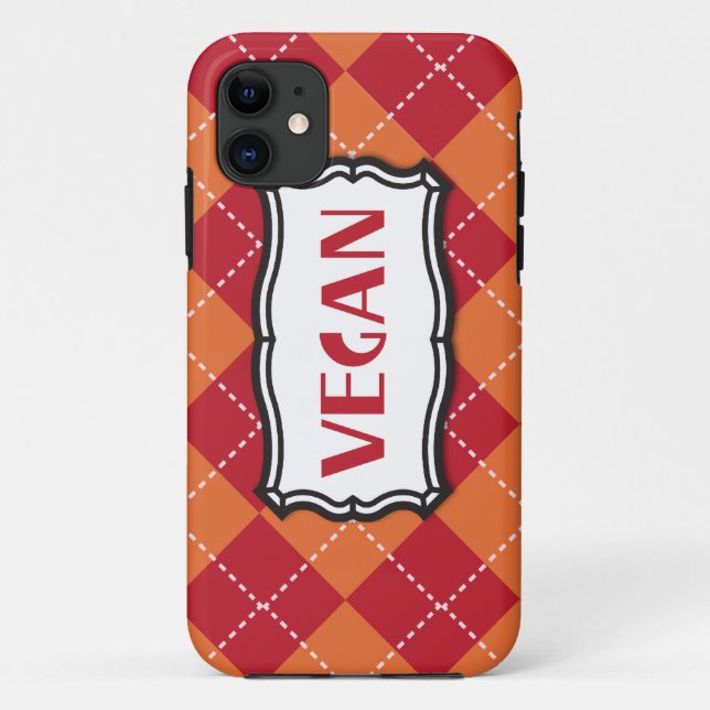 Muster für vegane Raute Case-Mate iPhone Hülle (Rückseite)