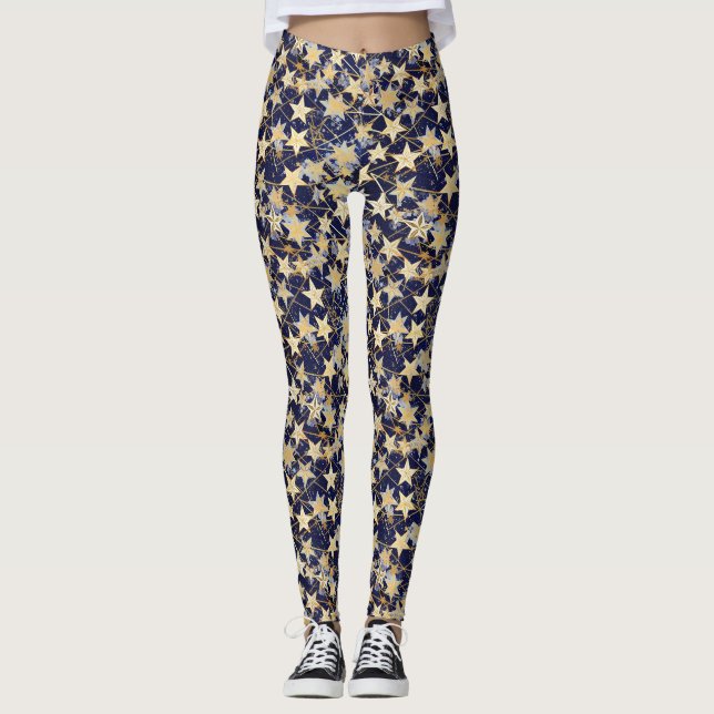Muster für vernetzte Sterne Leggings (Vorderseite)