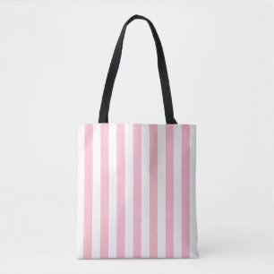 Muster für vertikale Streifen in rosa und weißer G Tasche