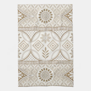 Muster für verzierte geometrische Blumenmuster Geschirrtuch