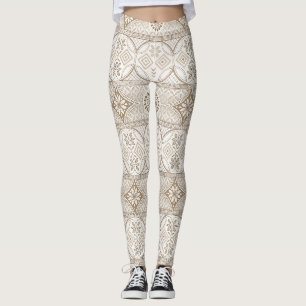 Muster für verzierte geometrische Blumenmuster Leggings