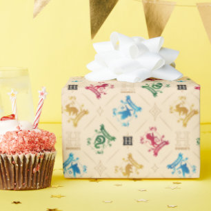 Muster für verzierte HOGWARTS™-Wappen Geschenkpapier