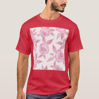 Muster für Viktorianische Rose in Rosa T-Shirt
