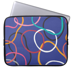 Muster für Vintage Abstrakte Kreise Laptopschutzhülle