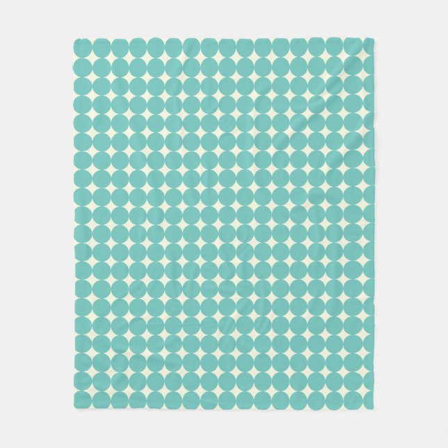 Muster für Vintage, Aquamarine grüne geometrische  Fleecedecke (Vorderseite)