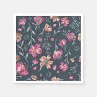 Muster für Vintage Blume in Rot und Braun