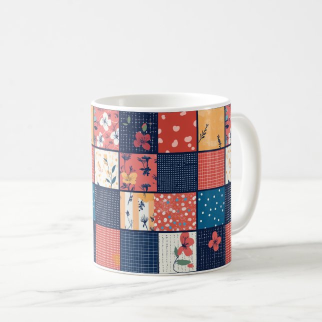 Muster für Vintage Blumenmuster (2) Kaffeetasse (VorderseiteRechts)