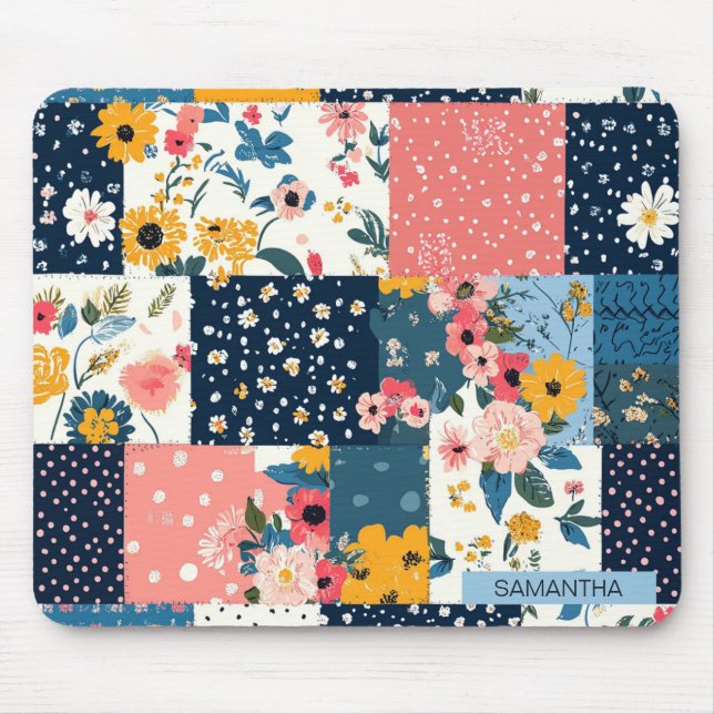 Muster für Vintage Blumenmuster (4) Mousepad (Vorne)