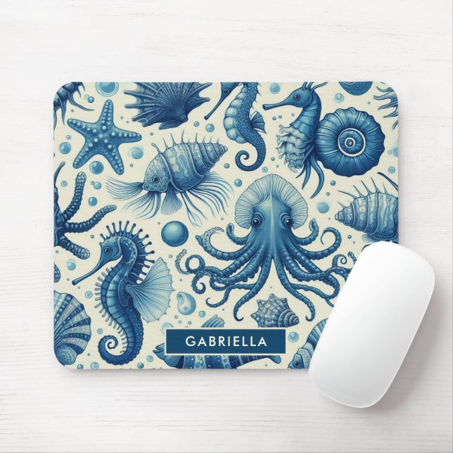 Muster für Vintage Meereswelt Mousepad (Mit Mouse)