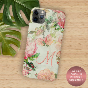 Muster für Vintage, rosafarbene, florale Rose Case-Mate iPhone Hülle