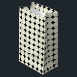 Muster für Vintage Schwarz-weiße geometrische Punk Kleine Geschenktüte<br><div class="desc">Vintages Schwarz-Weiß-Geometrisches Punktmuster-Geschenktüte</div>