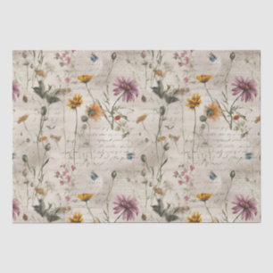 Muster für Vintage Wildblume Seidenpapier