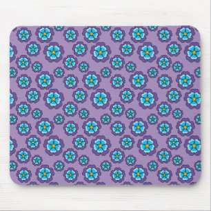 Muster für Violet Blue Flowers Mousepad