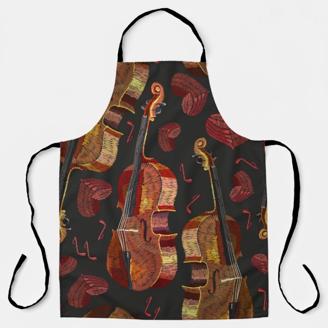 Muster für Violin Red Heart Music Schürze (Vorderseite)