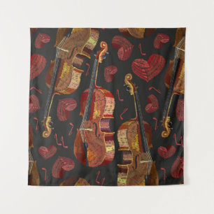 Muster für Violin Red Heart Music Wandteppich