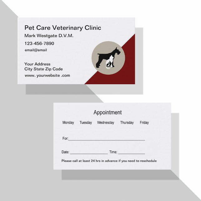 Muster für Visitenkarten für Veterinärdienste Visitenkarte (Von Creator hochgeladen)