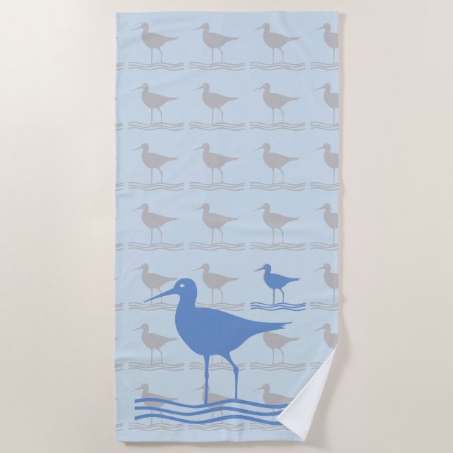Muster für Vögel Strandtuch (Vorderseite)