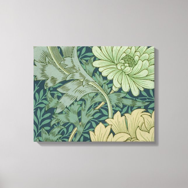 Muster für Wallpaper mit Chrysanthemum Leinwanddruck (Vorderseite)