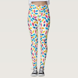 Muster für Wasserfarben-Blätter Leggings