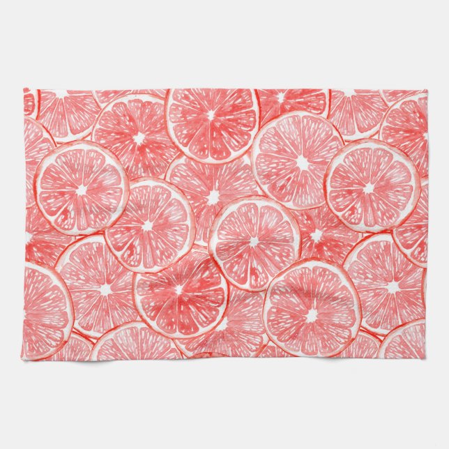 Muster für Wasserfarben-Grapefruits Handtuch (Horizontal)