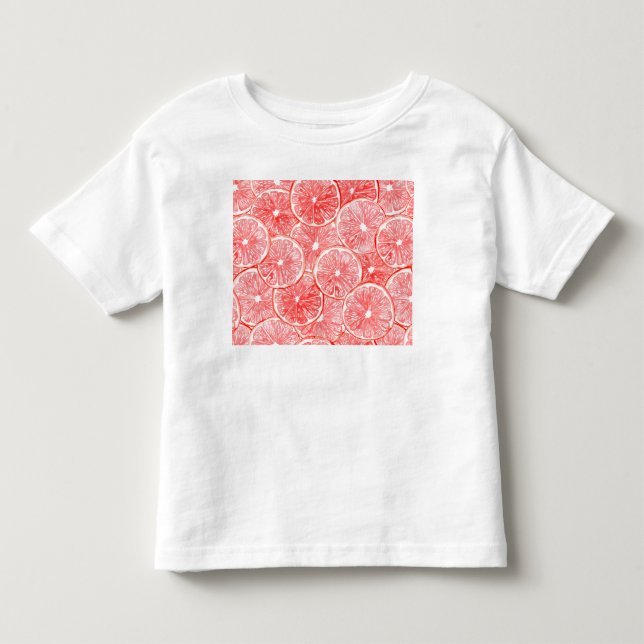 Muster für Wasserfarben-Grapefruits Kleinkind T-shirt (Vorderseite)
