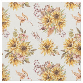 Muster für Wasserfarben-Sonnenblumen Stoff