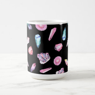 Muster für Wasserfarben und Kristalle Kaffeetasse
