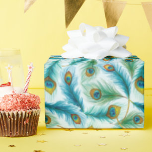 Muster für Wasserfarbenfederungen Geschenkpapier