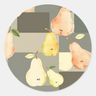 Muster für Wasserfarbenfrohe Muster Runder Aufkleber