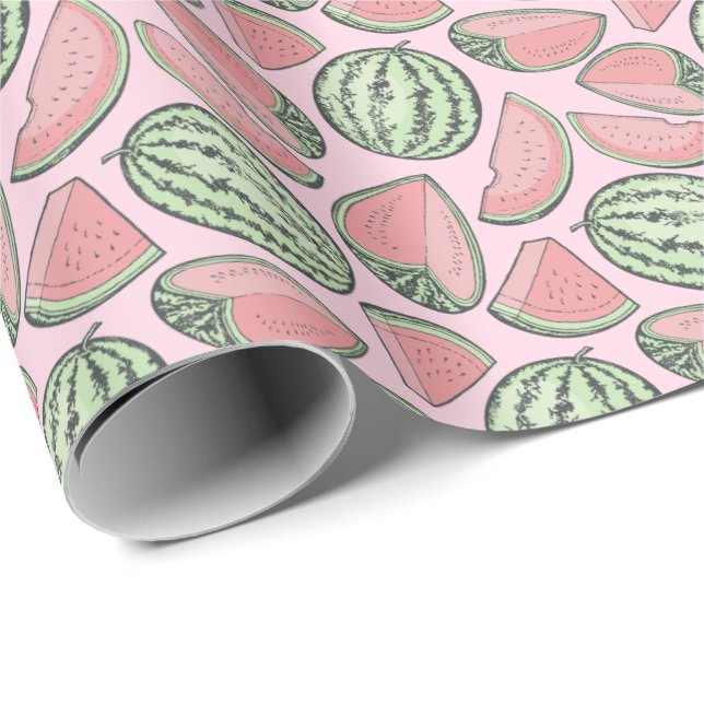 Muster für Wassermelonen Geschenkpapier (Rolleneckpunkt)