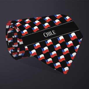 Muster für Wavy-Chile-Flag Krawatte