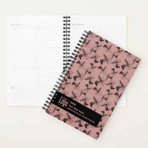 Muster für Werbehaar-Stylist-Tools Pink Schwarz Planer
