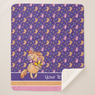 Muster für Whimsikhörner und Hübsche Blume Sherpadecke