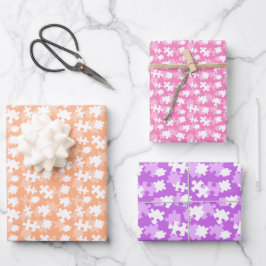 Muster für wiederholte Puzzle-Teile Geschenkpapier Set