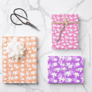 Muster für wiederholte Puzzle-Teile Geschenkpapier Set