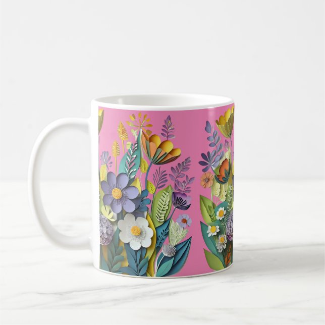 Muster für wild lebende Blume Kaffeetasse (Links)