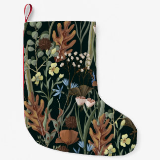 Muster für wild und getrocknete Blume. Kleiner Weihnachtsstrumpf