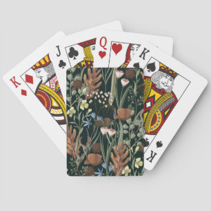 Muster für wild und getrocknete Blume. Spielkarten