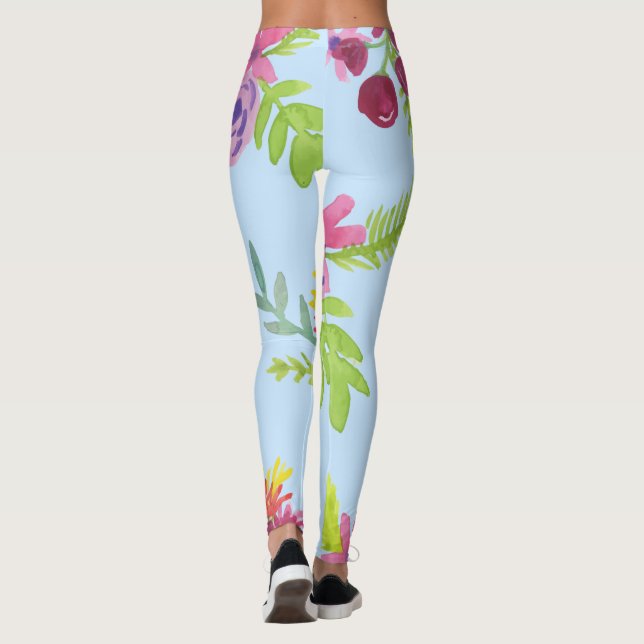 Muster für Wildblumen Leggings (Rückseite)