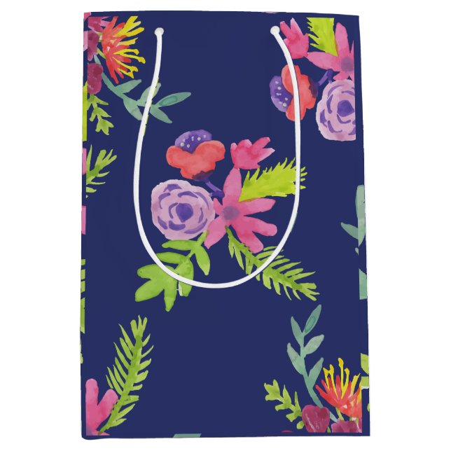 Muster für Wildblumen Mittlere Geschenktüte (Vorderseite)