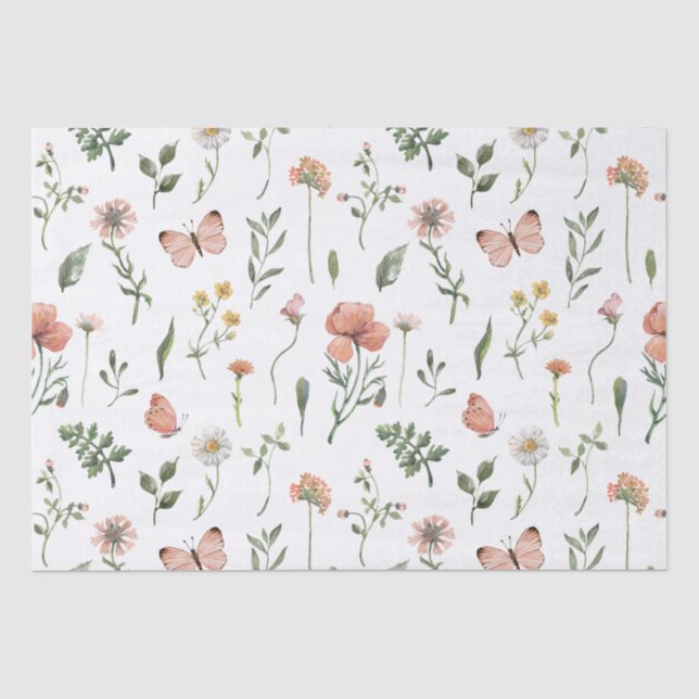 Muster für Wildblumen Seidenpapier (Vorderseite)