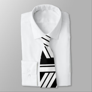 Muster für Zickzack Streifen in Schwarz und Weiß Krawatte